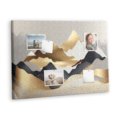 Cork board Mountains abstract