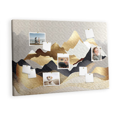 Cork board Mountains abstract