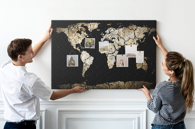 Cork board Dry cracked map