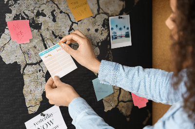 Cork board Dry cracked map