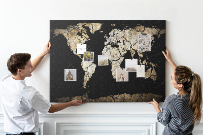 Cork board Dry cracked map