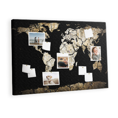 Cork board Dry cracked map