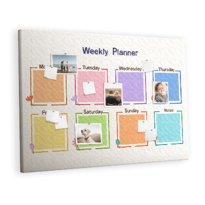 Cork board Weekly planner