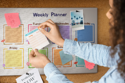 Cork board Weekly planner