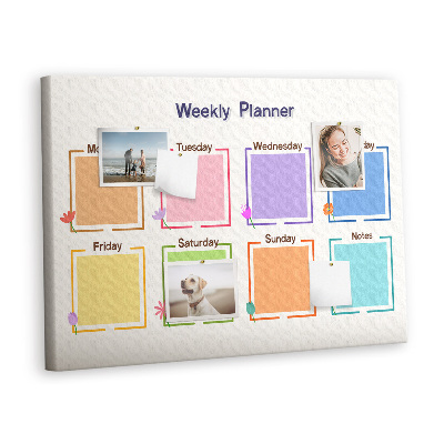 Cork board Weekly planner