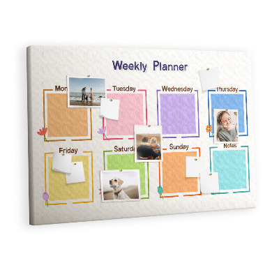 Cork board Weekly planner