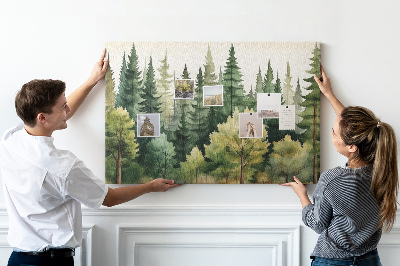 Decorative corkboard Landscape forest
