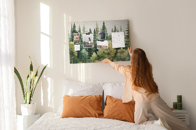 Decorative corkboard Landscape forest