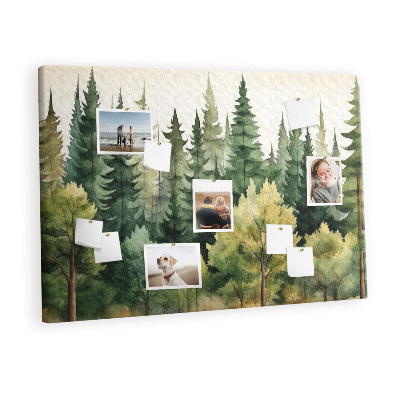 Decorative corkboard Landscape forest