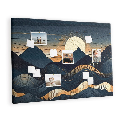 Decorative corkboard Sunset landscape