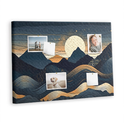 Decorative corkboard Sunset landscape