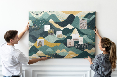 Cork board Illustration mountain