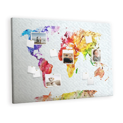 Cork board Watercolor map