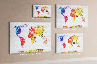 Cork board Watercolor map