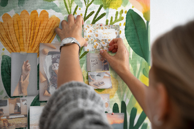 Cork board Watercolor flowers