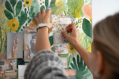 Cork board Watercolor flowers