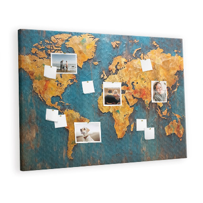 Memo cork board Decorative maps