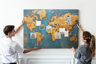 Memo cork board Decorative maps