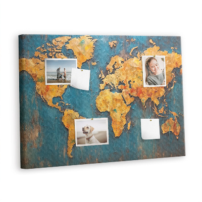 Memo cork board Decorative maps