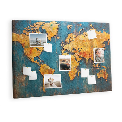 Memo cork board Decorative maps