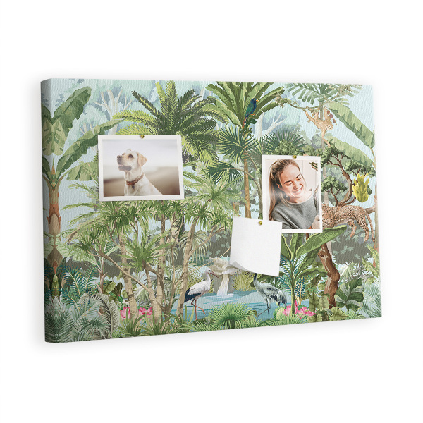 Memo cork board Nature jungle animals