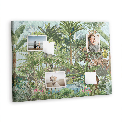 Memo cork board Nature jungle animals