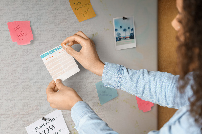 Memo cork board Watercolor marble