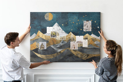 Cork board Night landscape