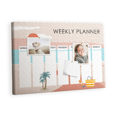 Cork board Weekly planner