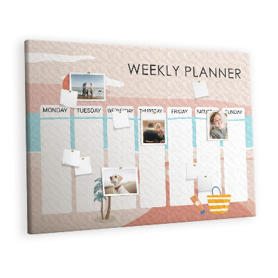 Cork board Weekly planner