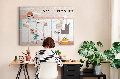 Cork board Weekly planner