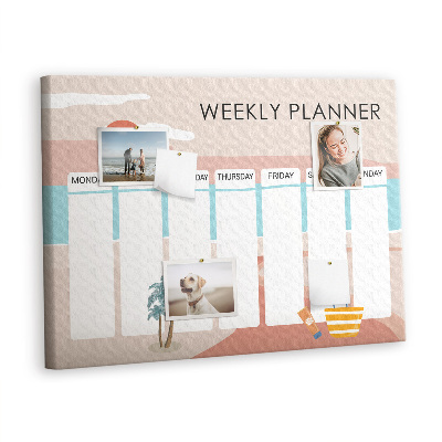 Cork board Weekly planner