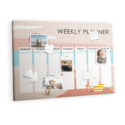 Cork board Weekly planner