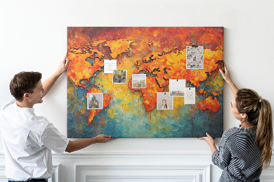 Cork board Decorative map pattern