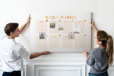 Cork board Weakly planner