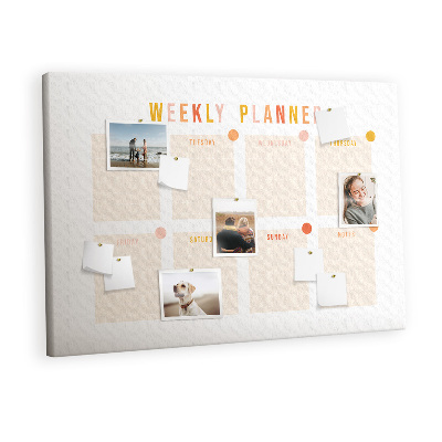 Cork board Weakly planner