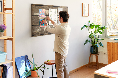 Cork board Map on old planks