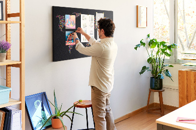 Cork board Colorful dot map