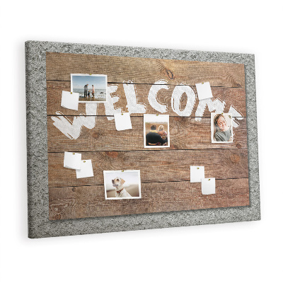 Cork board Welcome board