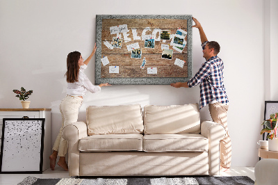 Cork board Welcome board