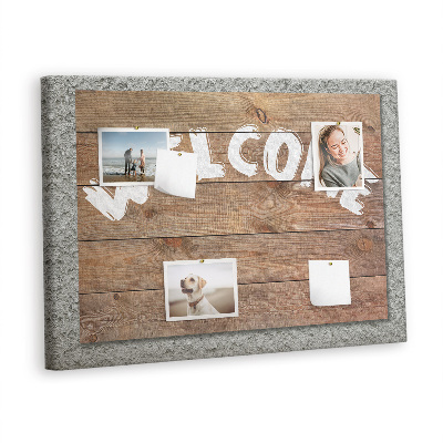 Cork board Welcome board