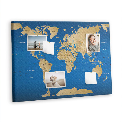 Cork board World countries