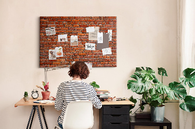 Cork board Old brick wall