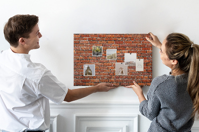 Cork board Old brick wall