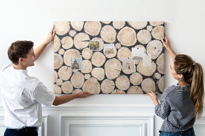 Memo cork board Wood log