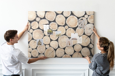 Memo cork board Wood log