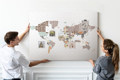 Cork board Color litered map