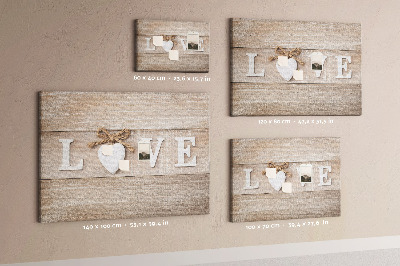 Cork board Love word