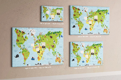 Cork board Traditional animals