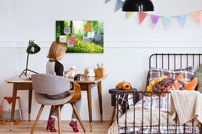 Magnetic photo board Spring nature